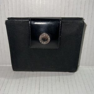 Authentic BVLGARI Black W Hook Logo Button Wallet